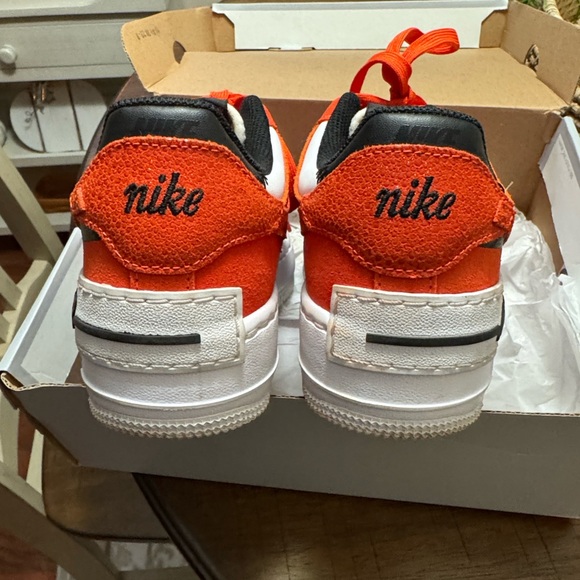 Nike Air Force 1 Custom Orange/ Black/White Sz Women’s 6 - Picture 5 of 8